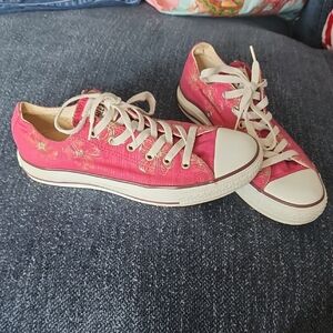 Pink Floral All Star Converse Sneakers